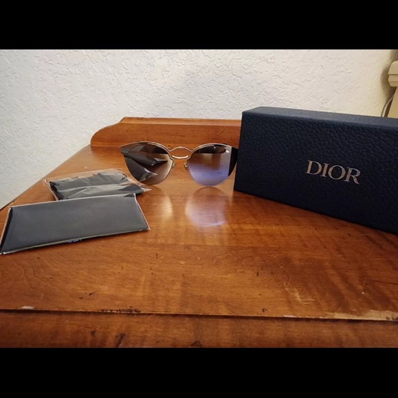 Dior Black and Silver Sunglasses - Picture 1 of 5